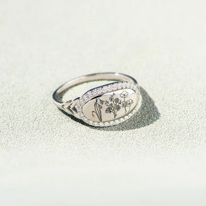 S925 Sterling Silver Flowers Epoxy Oil Zircon Ring For Women - Be Fatima 