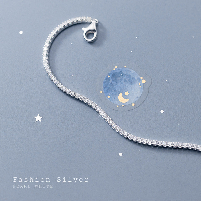 Korean Version Of Sweet Row Diamond Sparkling Bracelet - Be Fatima 