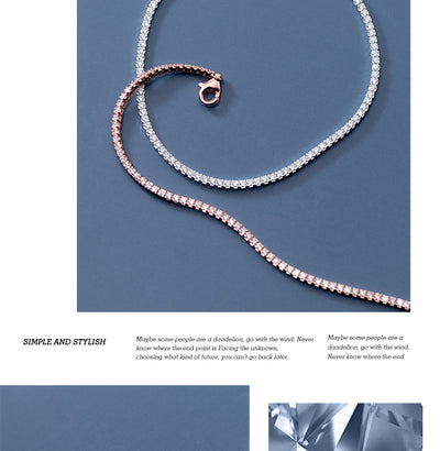 Korean Version Of Sweet Row Diamond Sparkling Bracelet - Be Fatima 
