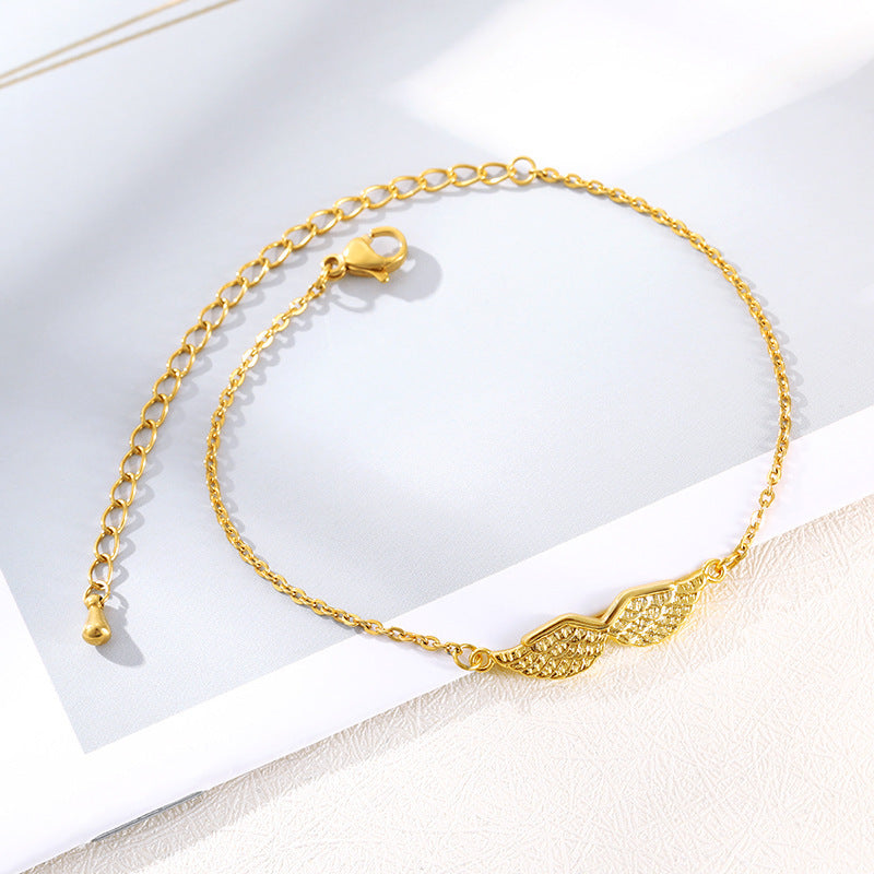Gold Angel Wing Charm Bracelet Bracelet Women - Be Fatima 