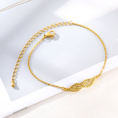 Gold Angel Wing Charm Bracelet Bracelet Women - Be Fatima 
