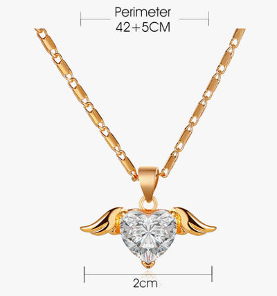 Heart Wings Necklace For Women - Be Fatima 
