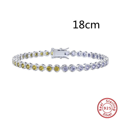 S925 Sterling Silver Two-tone Zircon Fashion All-match Bracelet - Be Fatima 