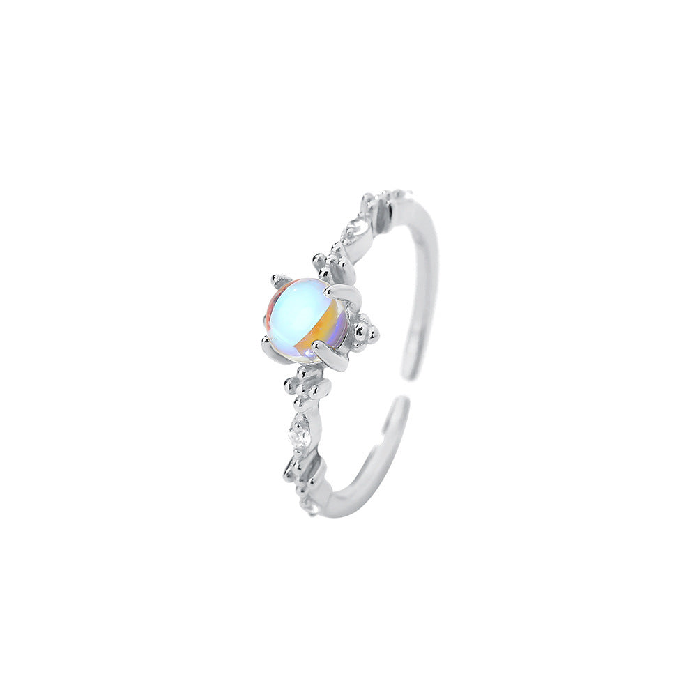 Women's Fashion S925 Sterling Silver Moonstone Ring - Be Fatima 
