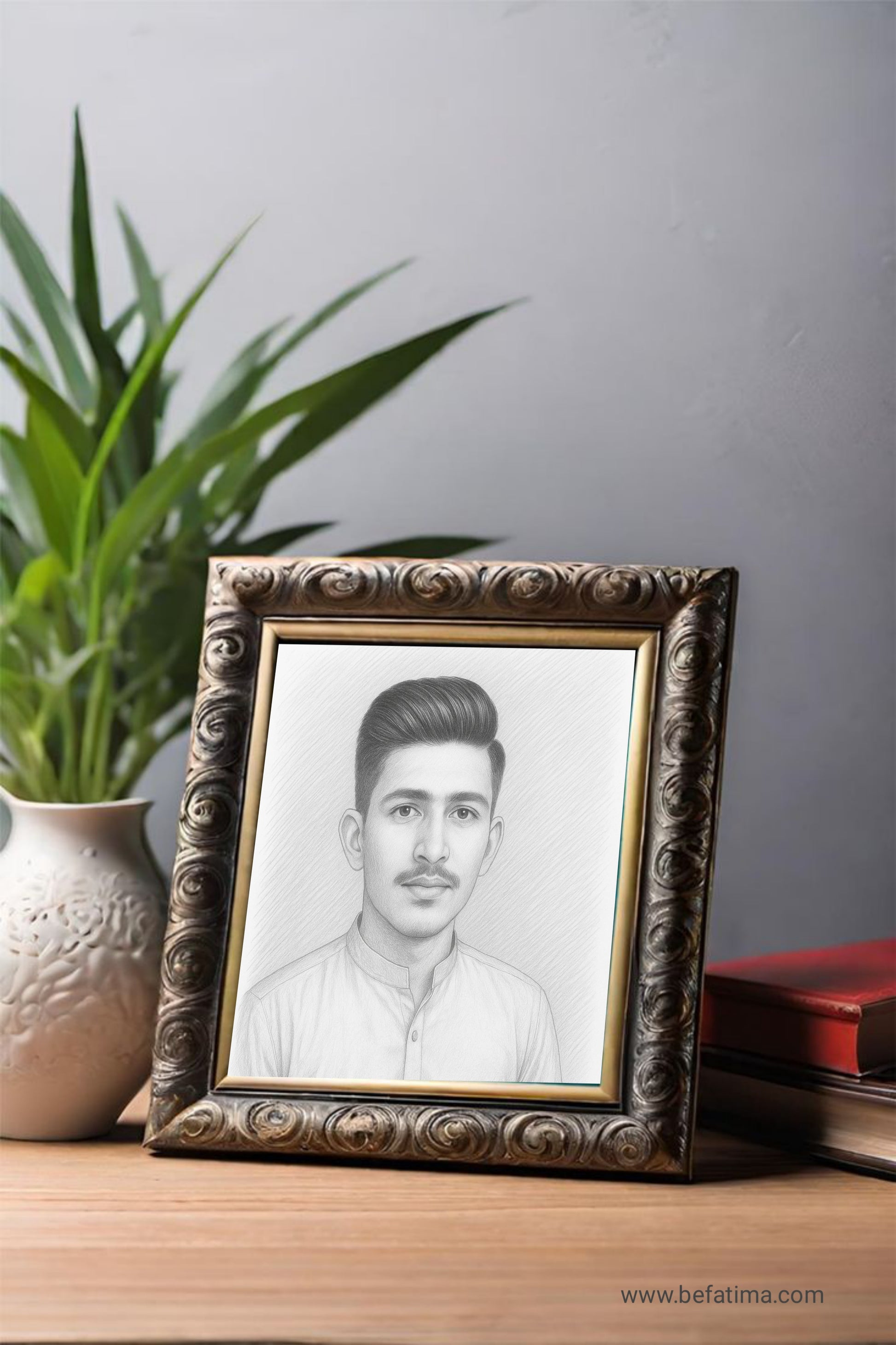 Handmade Sketch with Emotional Love Letter Combo Printed file II Personalized Sketch with Handwritten Love Letter (PDF)