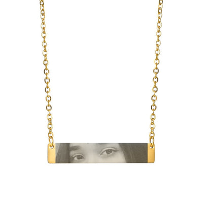 Custom Eyes Photo Necklace Stainless Stee Customized Engrave Eye Necklaces Personalized Picture Name Necklace For Women Kids - Be Fatima 