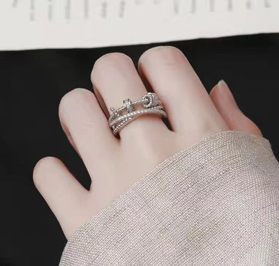 Turnable Anxiety Rings With Bead Relieve Stress Rings For Women Men Jewelry - Be Fatima 