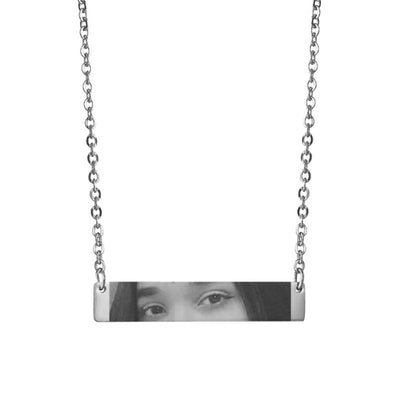 Custom Eyes Photo Necklace Stainless Stee Customized Engrave Eye Necklaces Personalized Picture Name Necklace For Women Kids - Be Fatima 
