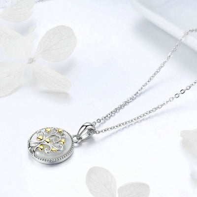 Sterling Silver Necklace Oval Gold-plated Necklace Women - Be Fatima 