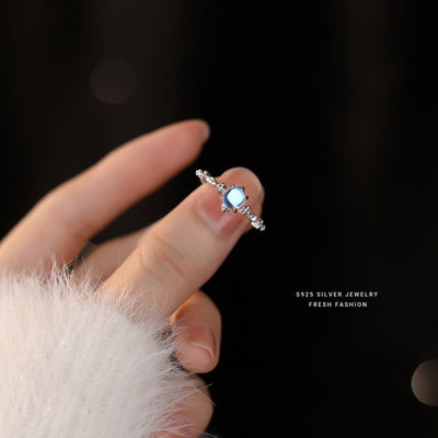 Women's Fashion S925 Sterling Silver Moonstone Ring - Be Fatima 