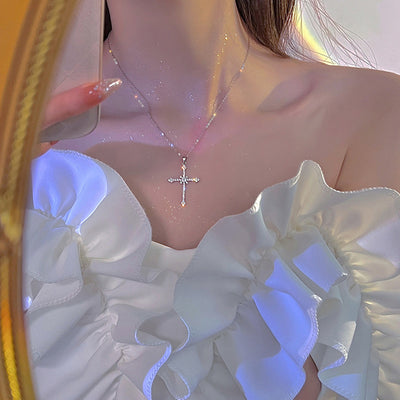 Asterism Cross Necklace For Women - Be Fatima 