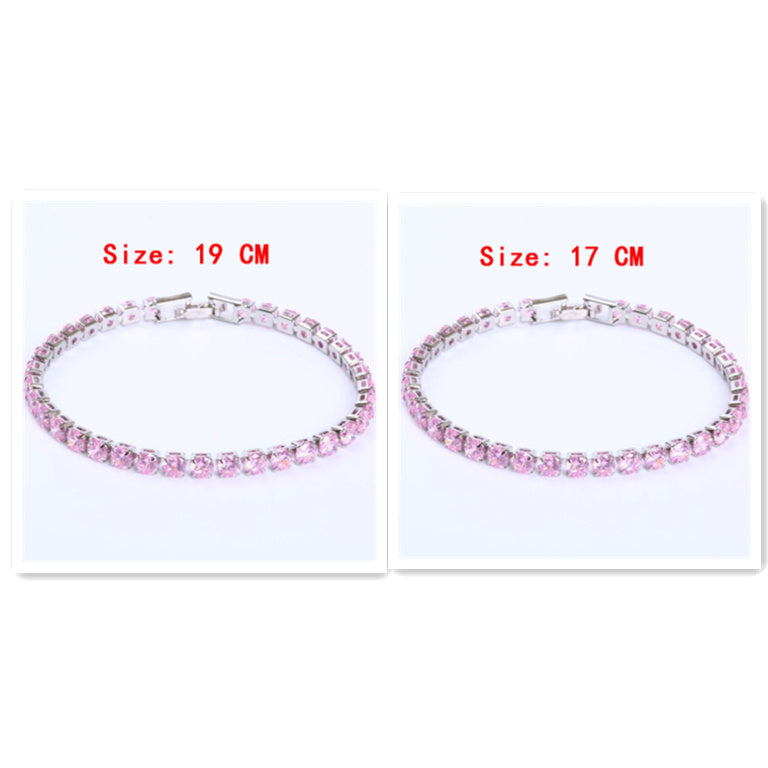 Cubic Zirconia Tennis Bracelets Iced Out Chain Crystal Bracelet Women Men Gold Bracelet Jewelry - Be Fatima 
