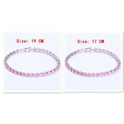 Cubic Zirconia Tennis Bracelets Iced Out Chain Crystal Bracelet Women Men Gold Bracelet Jewelry - Be Fatima 