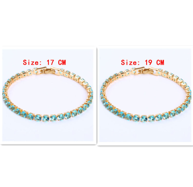 Cubic Zirconia Tennis Bracelets Iced Out Chain Crystal Bracelet Women Men Gold Bracelet Jewelry - Be Fatima 