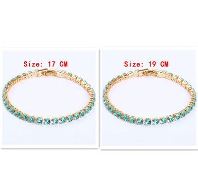 Cubic Zirconia Tennis Bracelets Iced Out Chain Crystal Bracelet Women Men Gold Bracelet Jewelry - Be Fatima 
