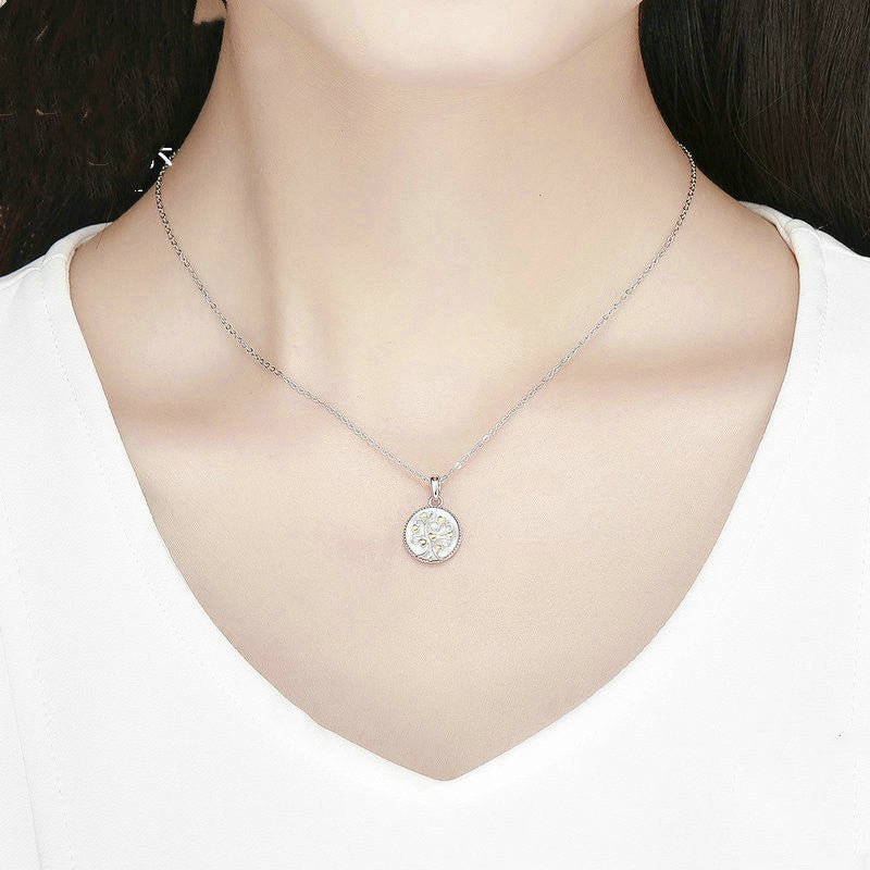 Sterling Silver Necklace Oval Gold-plated Necklace Women - Be Fatima 