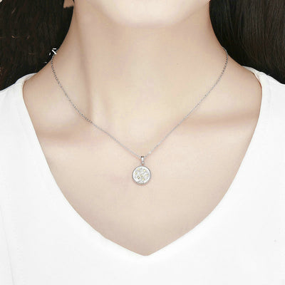 Sterling Silver Necklace Oval Gold-plated Necklace Women - Be Fatima 
