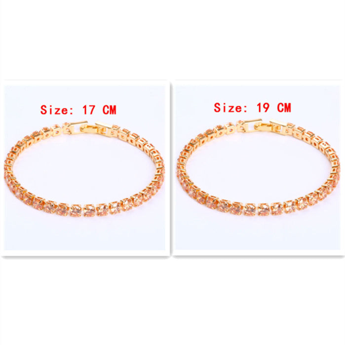 Cubic Zirconia Tennis Bracelets Iced Out Chain Crystal Bracelet Women Men Gold Bracelet Jewelry - Be Fatima 