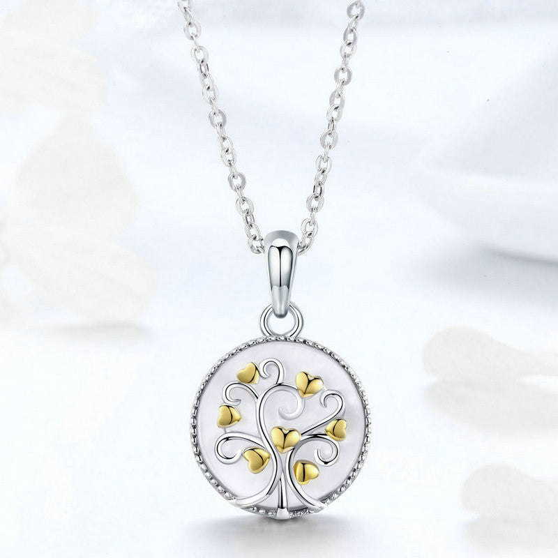 Sterling Silver Necklace Oval Gold-plated Necklace Women - Be Fatima 