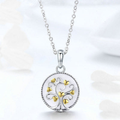 Sterling Silver Necklace Oval Gold-plated Necklace Women - Be Fatima 