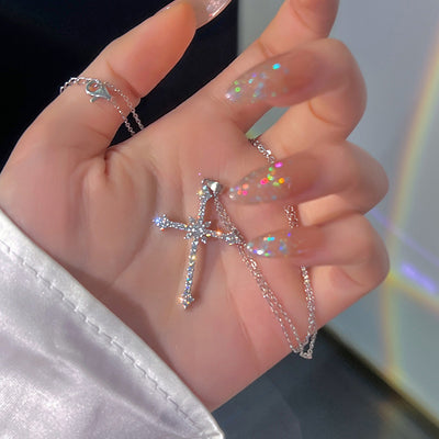 Asterism Cross Necklace For Women - Be Fatima 