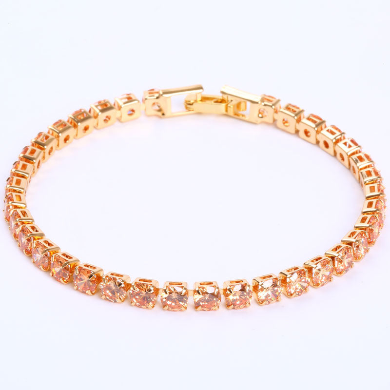 Cubic Zirconia Tennis Bracelets Iced Out Chain Crystal Bracelet Women Men Gold Bracelet Jewelry - Be Fatima 