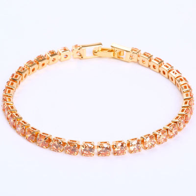 Cubic Zirconia Tennis Bracelets Iced Out Chain Crystal Bracelet Women Men Gold Bracelet Jewelry - Be Fatima 