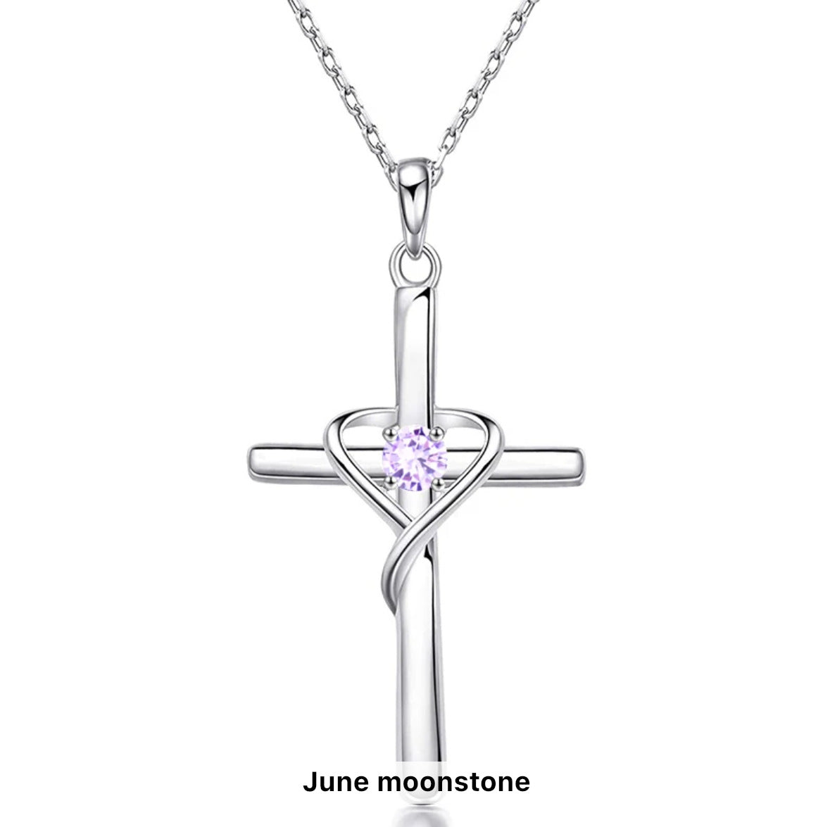 S925 Sterling Silver Cross Frame Pendant Clavicle Chain - Be Fatima 