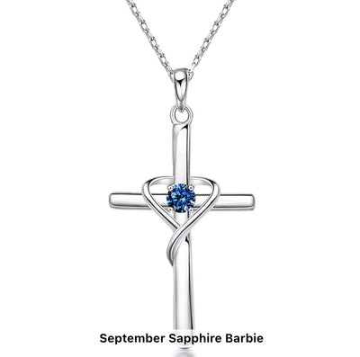 S925 Sterling Silver Cross Frame Pendant Clavicle Chain - Be Fatima 