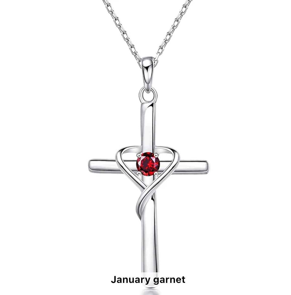 S925 Sterling Silver Cross Frame Pendant Clavicle Chain - Be Fatima 