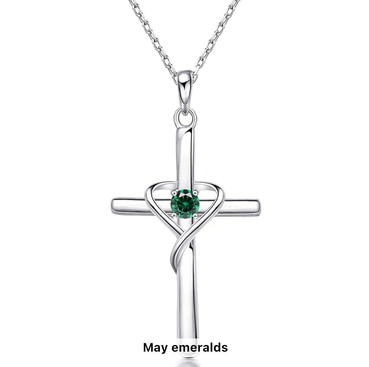 S925 Sterling Silver Cross Frame Pendant Clavicle Chain - Be Fatima 