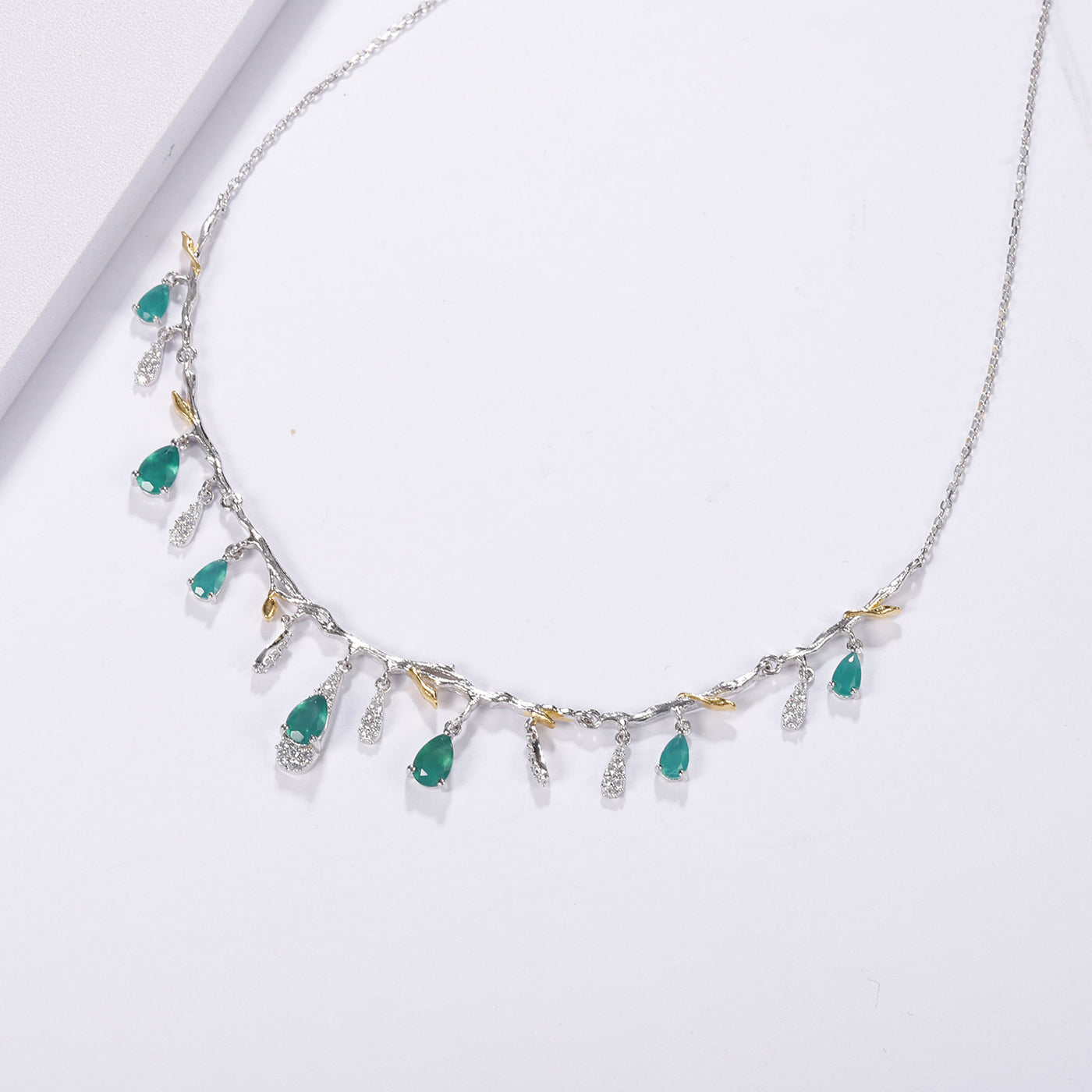 S925 Silver Natural Topaz Necklace - Be Fatima 