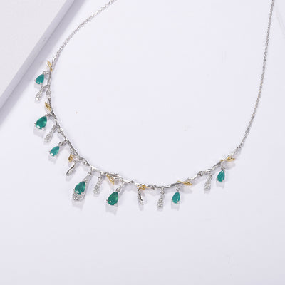 S925 Silver Natural Topaz Necklace - Be Fatima 