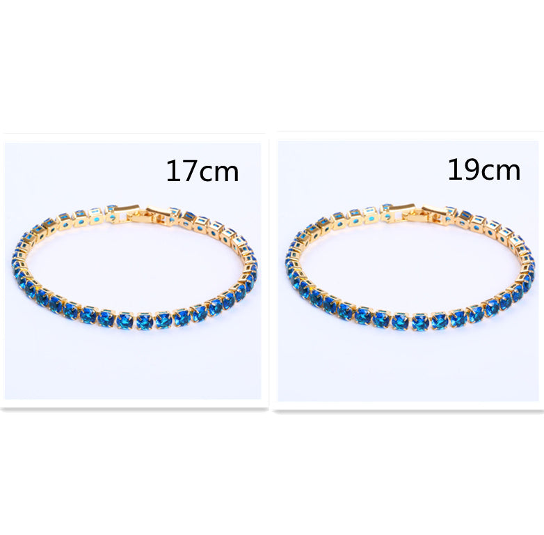 Cubic Zirconia Tennis Bracelets Iced Out Chain Crystal Bracelet Women Men Gold Bracelet Jewelry - Be Fatima 