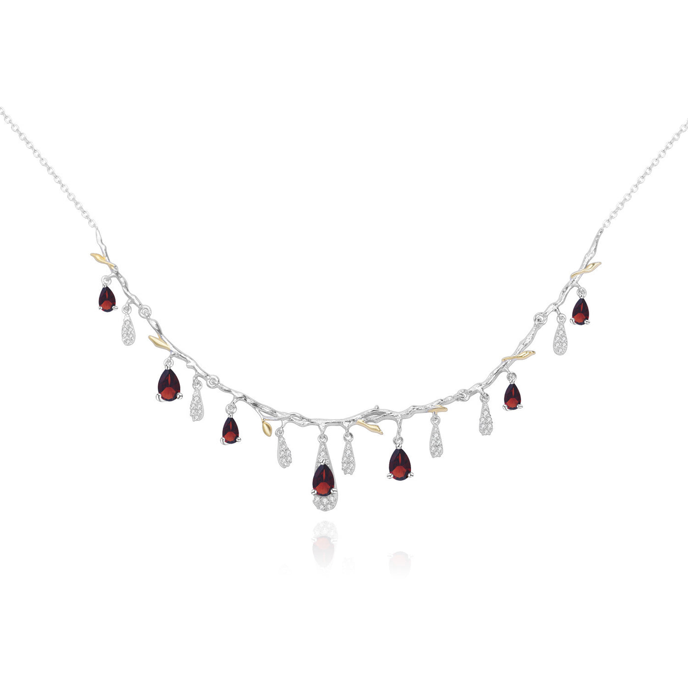 S925 Silver Natural Topaz Necklace - Be Fatima 