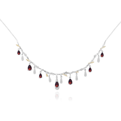 S925 Silver Natural Topaz Necklace - Be Fatima 