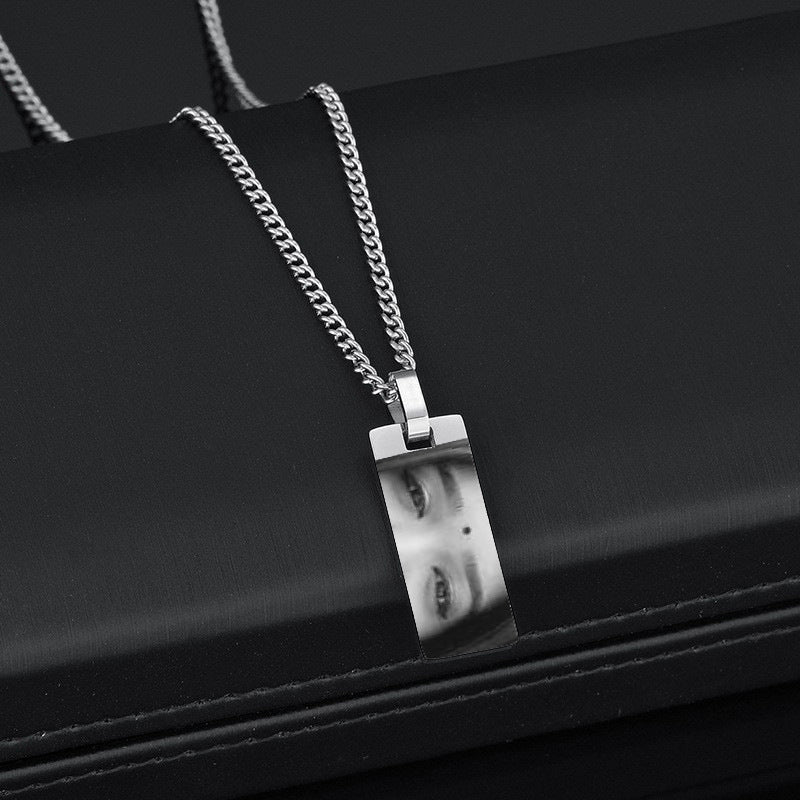 Custom Eyes Photo Necklace Stainless Stee Customized Engrave Eye Necklaces Personalized Picture Name Necklace For Women Kids - Be Fatima 