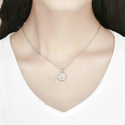 Sterling Silver Necklace Oval Gold-plated Necklace Women - Be Fatima 