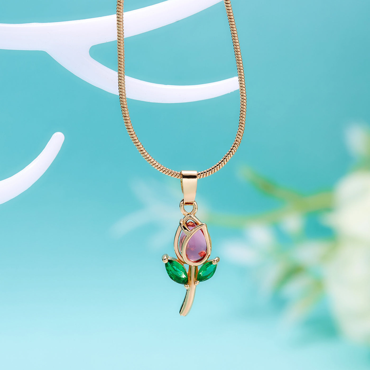 Elegant Tulip Necklace For Women - Be Fatima 